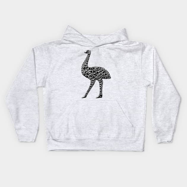 Metallic Emu Kids Hoodie by Shrenk